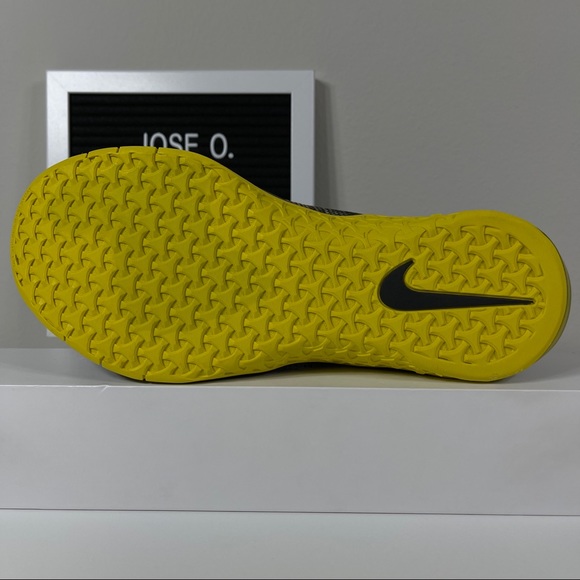 NIKE METCON FLYKNIT 3 SEQUOIA BRIGHT CITRON MENS WEIGHTLIFTING TRAINING SHOES SI - Picture 7 of 10